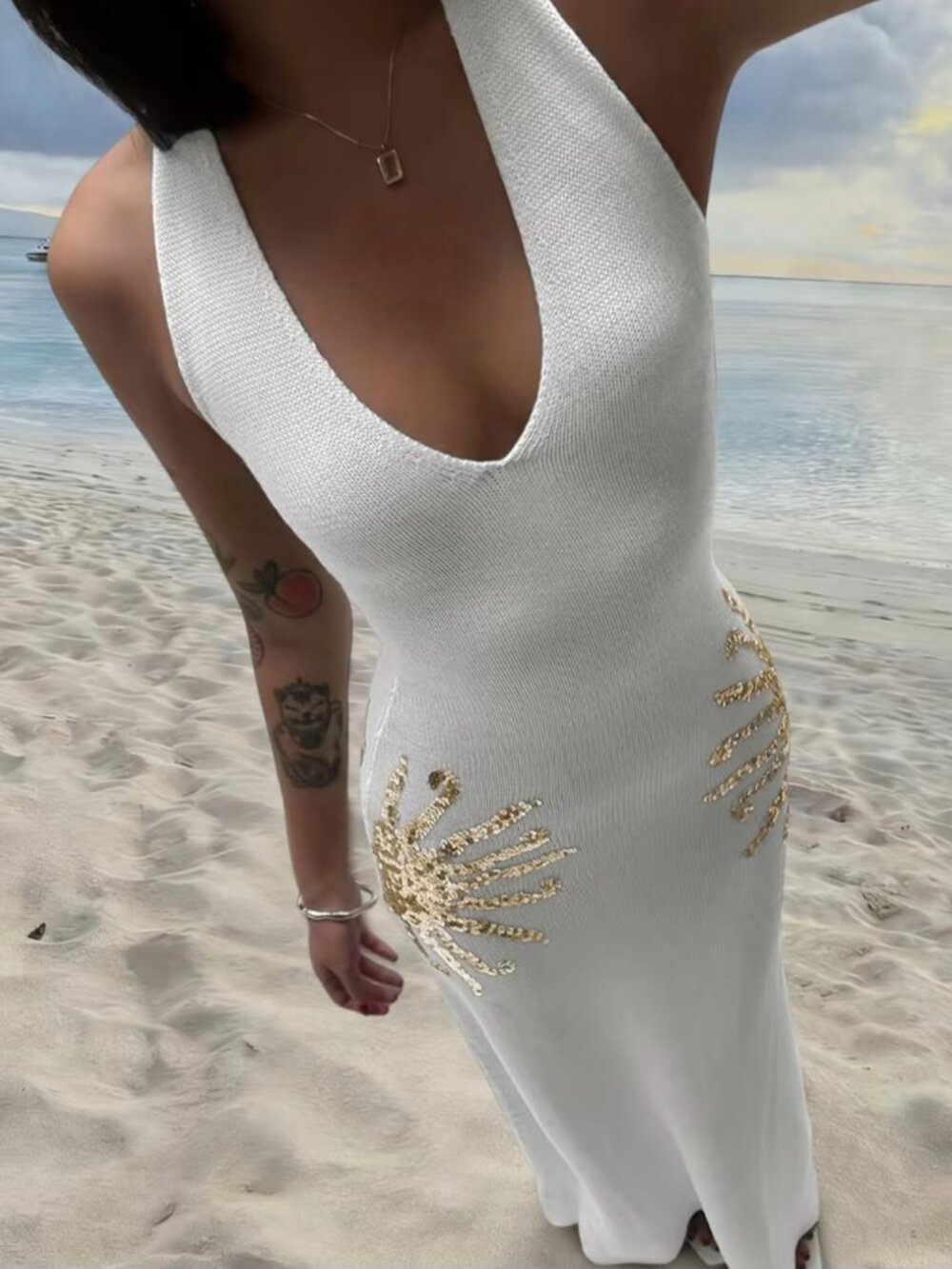 New Women'S One-Piece Fashion Ladies' Blouse Spring And Summer Backless Tie Holl